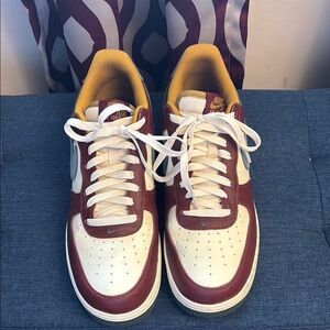 Nike Red and Cream Classic Sneakers